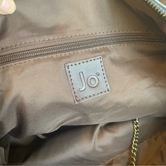 NWT Jo Handbags Drew Tote in Navy Pebbled Leather - Picture 8 of 11